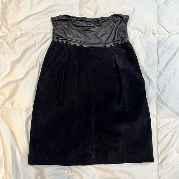 Vintage Leather & Suede High-waisted Skirt by Danier - Picture 8 of 8